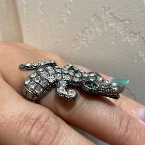 Jeweled alligator ring